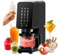 4Swiss Machine a Glace et Sorbetiere Granita Ice Cream Maker pour Slush Frozen Yogurt l’italienne Gelato Sorbet Milkshake Appareil Mélange d’ingrédients avec One-Touch MIX-IN Keto Noir - IB026