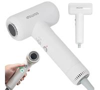 4SWISS Seche Cheveux Ionique avec Chaud/Froid, Mini Sèche Cheveux Voyage avec 3 Températures et 2 Vitesses, Hair Dryer Professionnel, Blow Dryer 1200W pour Maison et Voyages (F325 AirTravel+)