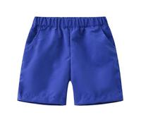 4t Short pour filles Printemps Été et Automne Moyen et Grand Short de sport décontracté pour enfants Garçons et filles Mince avec poches Polyvalent Mode Enfants Casual Court Fille (Bleu, 12-18 mois)