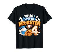 4th Birthday Boys Girls 4 Years Old Milk and Cookie Party T-Shirt