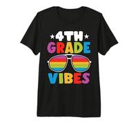 4th Grade Back to School Sunglasses Vibes Retro First Day T-Shirt Haut de Gamme