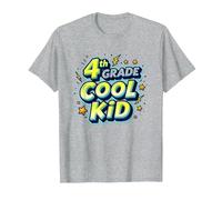 4th Grade Cool Kid: Célébration Amusante de l'année Scolaire T-Shirt, Homme, Gris Chiné, L