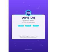 4th Grade Math Workbook Division: Long Division Practice: With Answer Key | 100+ Worksheets | Ages 9-10