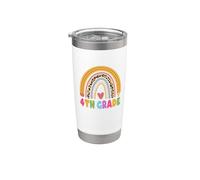 4th Grade Teacher Student Boho Rainbow Back To School Gobelet isotherme en acier inoxydable double paroi