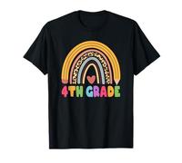4th Grade Teacher Student Boho Rainbow Back to School T-Shirt
