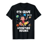 4th Grade Where The Adventure Begins Back to School for Boys T-Shirt Graphique avec Valeur