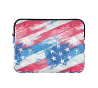 4th July American Independence Day 13-14 pouces Housse pour ordinateur portable avec fermeture éclair pour le travail d'affaires
