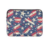 4th July American Independence Day 13-14 pouces Sac de voyage pour ordinateur portable résistant à l'eau Sacs de transport pour ordinateur portable pour voyage, travail, affaires