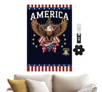 4th July Garden Flag, Patriotic Banner Decor Set, 12x18 Inch USA Celebration Flags with Fade Resistant Feature, Outdoor Yard Display Cloth Kit, Festive Style Flag, Home Use for Party Porch
