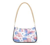 4th_july_symbols_gradient_pattern Trendy Chain Cross Body Bag Sac à main Cadeaux d'anniversaire pour femme