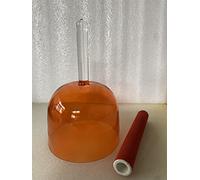 4th octave orange color crystal handle bowl D note perfect pitch 432Hz for sound healing.