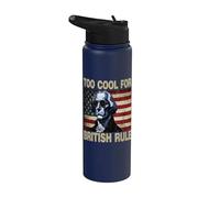 4th Of July American Flag Too Cool For British Rule Stainless Steel Insulated Water Bottle