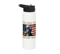 4th Of July American Flag Too Cool For British Rule Stainless Steel Insulated Water Bottle