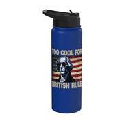 4th Of July American Flag Too Cool For British Rule Stainless Steel Insulated Water Bottle