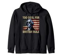 4th of July American Flag Too Cool for British Rule Sweat à Capuche