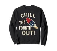 4th of July Chill The Fourth Out Vintage Femme Américaine Sweatshirt