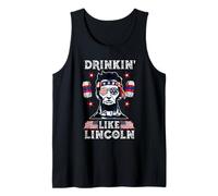 4th of July Drinkin Like Lincoln Merica Abraham Beer Lover Débardeur