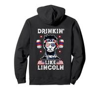 4th of July Drinkin Like Lincoln Merica Abraham Beer Lover Sweat à Capuche