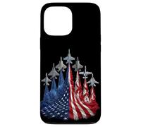 4th of July Fighter Jet US Flag American Military Planes Coque pour iPhone 13 Pro Max