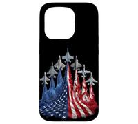 4th of July Fighter Jet US Flag American Military Planes Coque pour iPhone 15 Pro