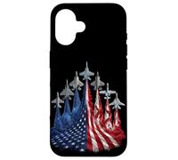 4th of July Fighter Jet US Flag American Military Planes Coque pour iPhone 16