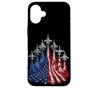 4th of July Fighter Jet US Flag American Military Planes Coque pour iPhone 16 Plus