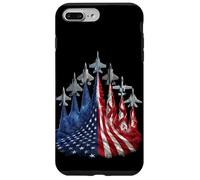4th of July Fighter Jet US Flag American Military Planes Coque pour iPhone 7 Plus/8 Plus