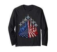 4th of July Fighter Jet US Flag American Military Planes Manche Longue