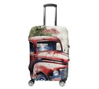 4th of July Housse de bagage de camion patriotique vieille rouge pour valises de voyage élastiques pour valises approuvées par la TSA Housse de protection lavable pour bagages de 45,7 à 81,3 cm, Style