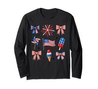 4th of July Ice Cream Summer Party Celebration Vibes Manche Longue