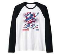 4th of July INDEPEN-Dance Day Blocks Bricks Master Builder Manche Raglan