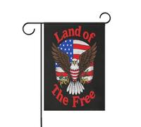 4th of July Independence Day Brown Bird Land of Free Garden Drapeaux de Noël pour décoration de porche 30,5 x 45,7 cm double face