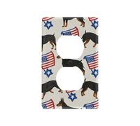 4th of July Independence Day Decorative Light Switch Cover Cute Wall Switch Cover Tapa para Interruptor de luz Duplex Outlets