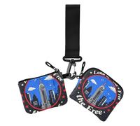 4th of July Independence Day Land of Free Lot de 2 portefeuilles doubles pour femme - Format compact - Organiseur pour cartes de visite - Avec poche zippée pour pièces de monnaie - Pour le travail et