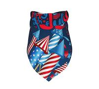 4th of July Independence Summer Dog Bandanas Girl Bulk Puppy Foulard Réglable Doux Triangle Bavoirs Accessoires pour Petits Moyens Grands Chiens Chats