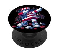 4th of July Master Builder USA Flag Patriotic Kids Boys Men PopSockets PopGrip Adhésif