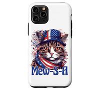 4th of July Mew-S-A Pawsitively Patriotic Cat Coque pour iPhone 11 Pro