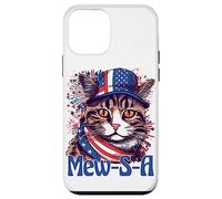 4th of July Mew-S-A Pawsitively Patriotic Cat Coque pour iPhone 12 Mini