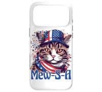 4th of July Mew-S-A Pawsitively Patriotic Cat Coque pour iPhone 17 Pro Max