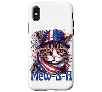 4th of July Mew-S-A Pawsitively Patriotic Cat Coque pour iPhone X/XS