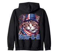 4th of July Mew-S-A Pawsitively Patriotic Cat Sweat à Capuche