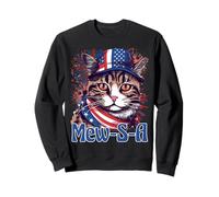 4th of July Mew-S-A Pawsitively Patriotic Cat Sweatshirt
