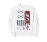 4th of July Surveyor Patriotic USA Flag Surveying Sweatshirt