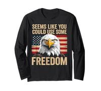 4th of July US Flag Eagle You Could Use Some Freedom Meme Manche Longue