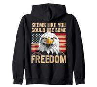 4th of July US Flag Eagle You Could Use Some Freedom Meme Sweat à Capuche