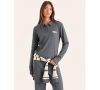 4th & Reckless 4th & Reckless Grey Liliana Lounge Rib Polo Top