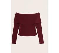 4th & Reckless 4th & Reckless Red Emmy Bardot Ribbed Top