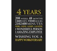 4th Year Work Anniversary: Employee Appreciation Gift for Job Milestone of 4 Years of Service