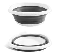 4UBonLife Bassine Pliable, Bassine Retractable Lavabo Pliable Multifonction en Silicone, Bol à Vaisselle Ronds Pliable Cuvette Peu Encombrant pour Voyage Camping et Cuisine, 5 L