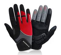 4UMOR Gants Cyclisme avec Gel Rembourré Doigt Complet - Gants Sport Respirant Souple Anti-Choc à Écran Tactile pour Vélo, VTT, Bicyclette, Motocross, Escalade, Randonnée pour Homme et Femme -Taille M